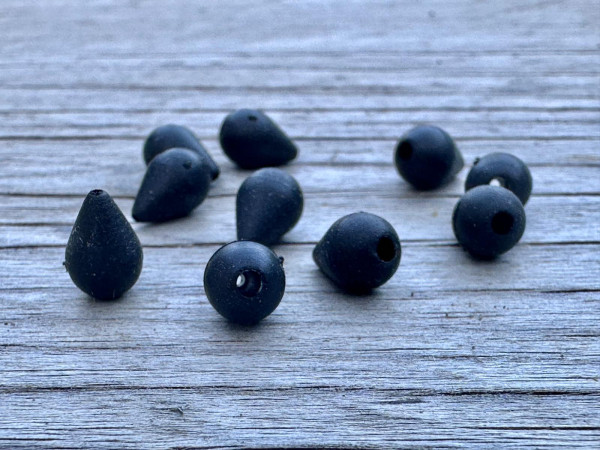 MIKA Tungsten Cone Rubber Beads - 10 Stück