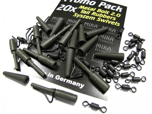 MIKA Promo Pack: je 20x Metal Bolt Beads 2.0 + System Swivels